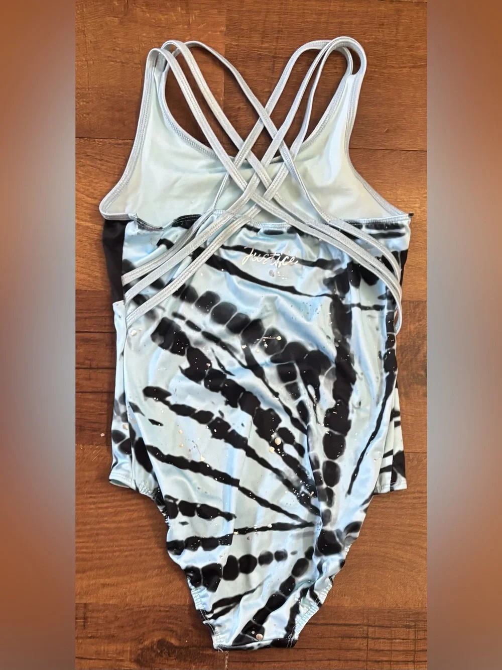 Justice girls strappy back one piece leotard Size large 12/14